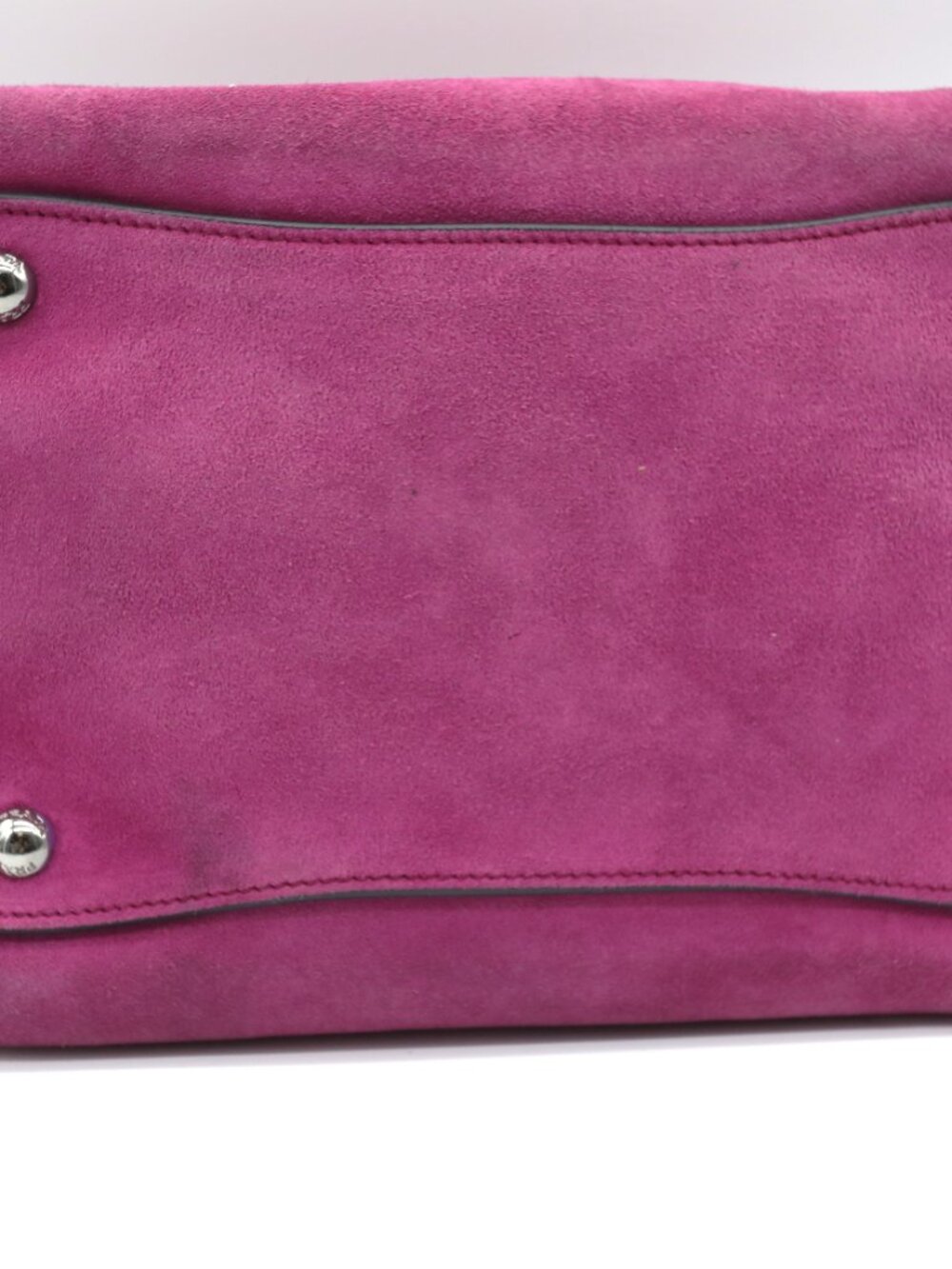 Prada Scamosciato Twin Pocket Tote Pink Suede Leather Shoulder Bag - Picture 9 of 15